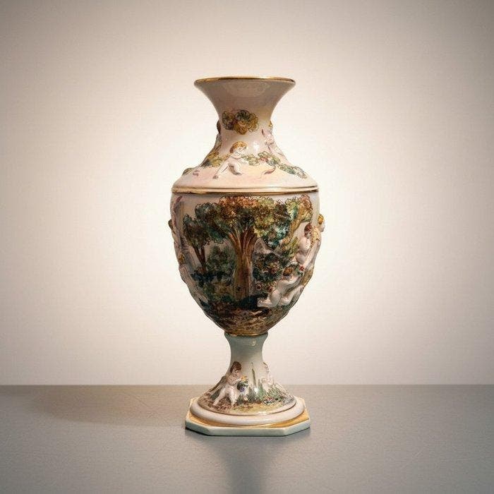 Capodimonte - Capodimonte - Vaas - Zacht porcelein -, Antiquités & Art, Antiquités | Verre & Cristal