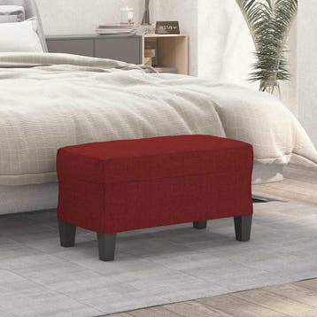 vidaXL Bankje 70x35x41 cm stof wijnrood, Verzenden, Nieuw