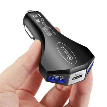 Turbo Autolader met 3 Poorten - Quick Charge 3.0 Oplader, Verzenden, Nieuw