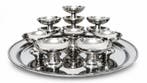 Pour 12 personnes - Dessertservies (13) - Rare ensemble très