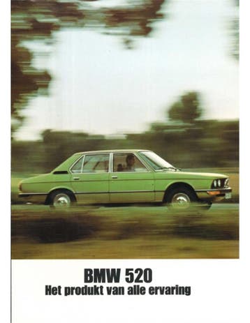 1972 BMW 5 SERIE BROCHURE NEDERLANDS, Ophalen of Verzenden