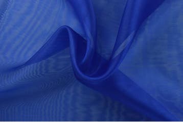 15 meter organza stof - Donkerblauw, Verzenden