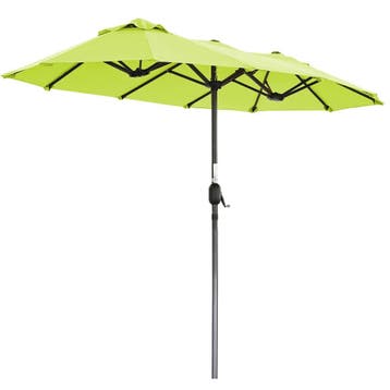 2dekans | Angel Living dubbele parasol - 2,97 x 1,53 m - met, Ophalen of Verzenden, Nieuw