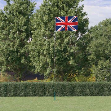 vidaXL Vlag met vlaggenmast Verenigd Koninkrijk 5,5 m, Verzenden