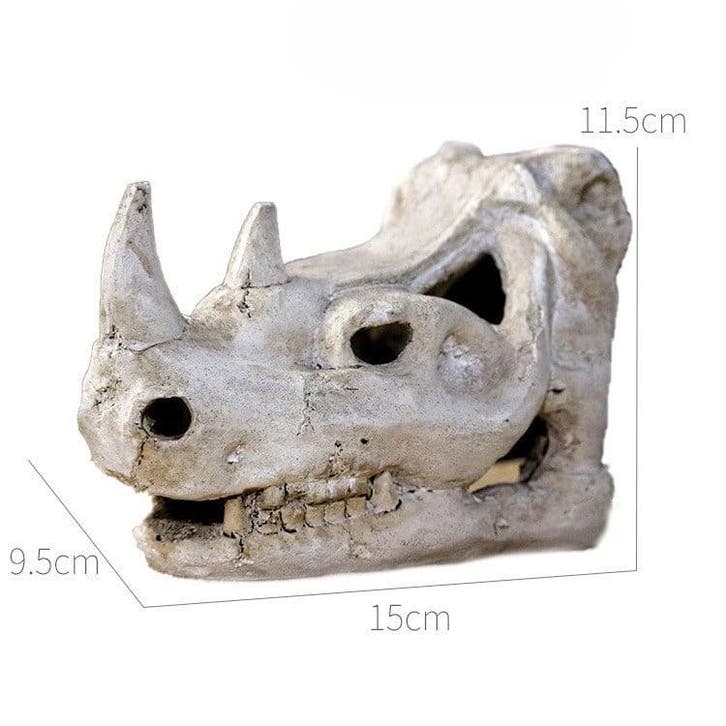 Prehistorische schedel / Aquarium decoratie 15cm As-219, Animaux & Accessoires, Poissons | Aquariums & Accessoires, Envoi