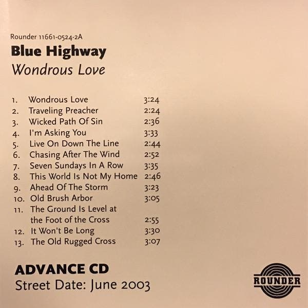 Blue Highway - Wondrous Love, CD & DVD, CD | Pop, Envoi