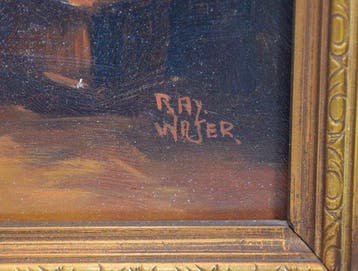 Europäische Schule (XX), signiert Ray Wajer - Häusliche, Antiek en Kunst