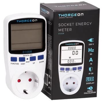 Energiemeter met LCD scherm 16A EU Stekker Randaarde, Ophalen of Verzenden, Nieuw