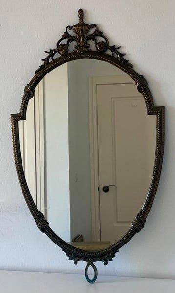 Miroir mural - Bronze doré - 1930–40, 90 × 60 cm, Antiquités & Art