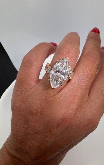 Ring - 18 karaat Geel goud - 6.68ct. tw. Diamant (Lab-grown)