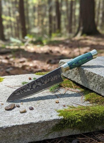 Forged Steel Chef’s Knife - Keukenmes - Staal, Hout, Koper -
