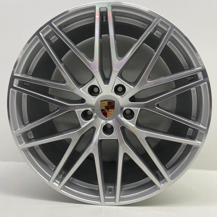 Porsche Cayenne E3 II ORIGINELE 21 RS Spyder zilver + banden, Autos : Pièces & Accessoires, Pneus & Jantes, Enlèvement