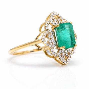Zonder minimumprijs - Ring - 14 karaat Geel goud - 2.12ct.