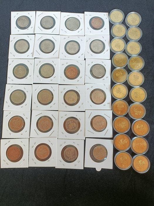 Polen. Lot of 40+ coins, various denominations, incl, Timbres & Monnaies, Monnaies | Europe | Monnaies non-euro