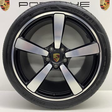 Porsche 992 2/4 ORIGINELE 20/21 Exclusive Design met banden, Ophalen, Gebruikt, Banden en Velgen, 21 inch