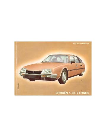 1983 CITROEN CX 2 LITER INSTRUCTIEBOEKJE FRANS