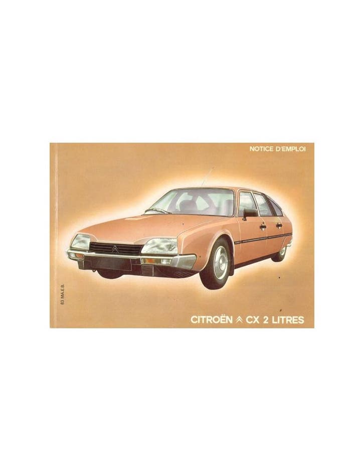 1983 CITROEN CX 2 LITER INSTRUCTIEBOEKJE FRANS, Autos : Divers, Modes d'emploi & Notices d'utilisation
