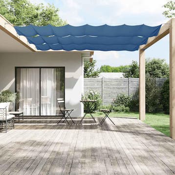 vidaXL Luifel verticaal 60x1000 cm oxford stof blauw, Tuin en Terras, Verzenden, Nieuw