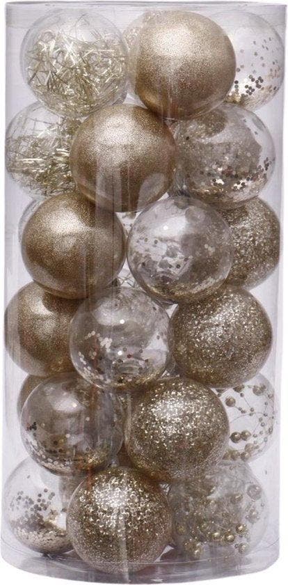 2dekans | Deluxe Kerstballenset – 25 stuks - Ø 6 cm – Goud –, Divers, Noël, Enlèvement ou Envoi