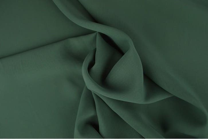 15 meter chiffon stof - oud groen, Hobby en Vrije tijd, Stoffen en Lappen, 120 cm of meer, 200 cm of meer, Groen, Nieuw, Polyester