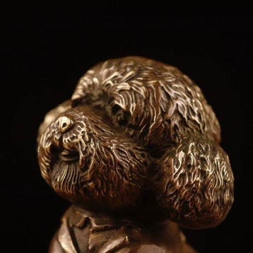 sculptuur, Lucky Poodle - 10 cm - Metaal