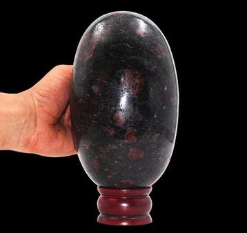Grote 3,8 kg garnet in astrophyllietkristal Shiva Lingam -
