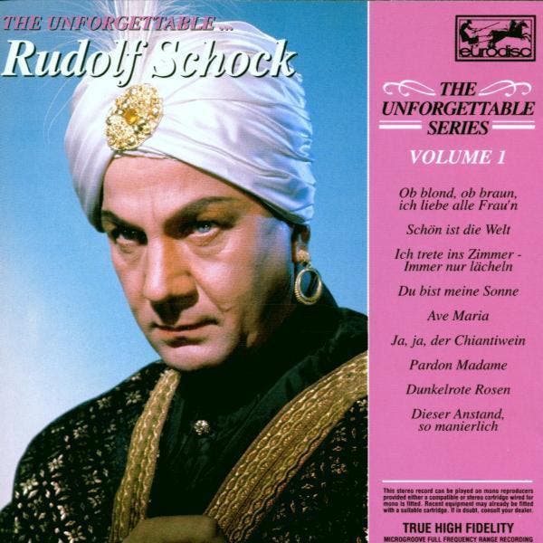 Rudolf Schock - The Unforgettable...Rudolf Schock Vol.1, CD & DVD, CD | Pop, Envoi