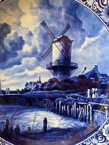De Porceleyne Fles, Delft - Bord - Aardewerk, Antiek en Kunst