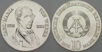 10 Mark 1976 Gedenkmunten duitse Demokratische Republik, Postzegels en Munten, Verzenden, België