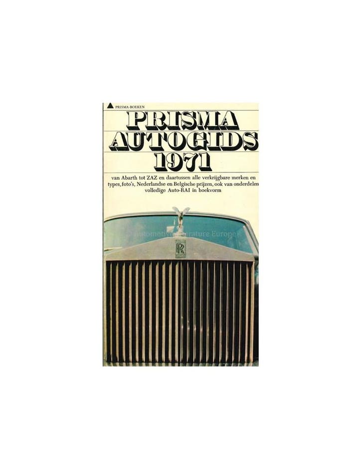 1971 PRISMA AUTOGIDS NEDERLANDS, Livres, Autos | Livres, Enlèvement ou Envoi