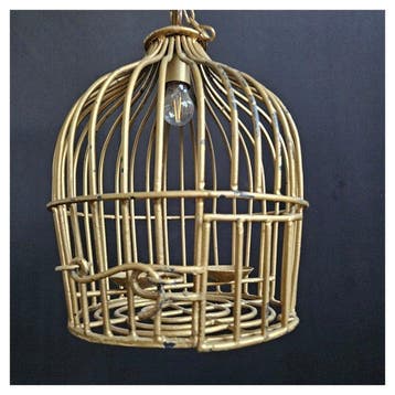 Plafonnier cage - fer forgé