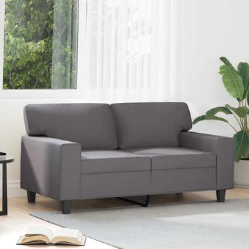 vidaXL Tweezitsbank / zetel 120 cm kunstleer grijs, Verzenden