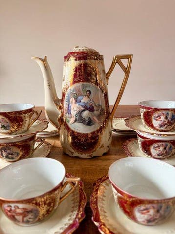 décor François boucher - Service à thé et café (19) -, Antiek en Kunst