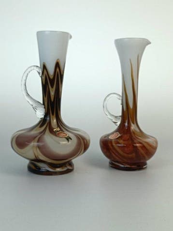 Bernini - Vaas (2) - Opaline glas - Paar opaline vazen