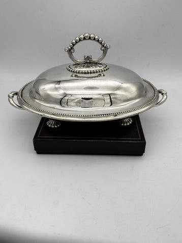 Antique EPNS Silver-Plated Legged Serving Dish / Tureen with