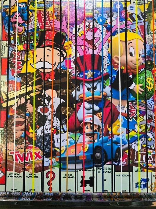 Elmago - Duck tales Moneypoly codebarre (New)), Antiek en Kunst, Kunst | Schilderijen | Modern