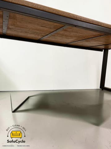 Mumbai eettafel – houten blad met metalen onderstel, Huis en Inrichting, Tafels | Eettafels, Verzenden, Nieuw