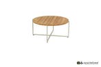 Apple Bee Condor loungetafel Oyster met rond teak blad Ø 94, Tuin en Terras, Tuinsets en Loungesets, Nieuw