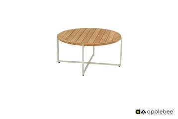 Apple Bee Condor loungetafel Oyster met rond teak blad Ø 94, Tuin en Terras, Nieuw