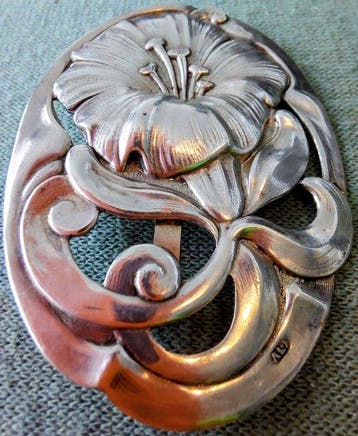 Argent - Broche - Art nouveau néerlandais et anglais