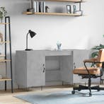 vidaXL Bureau 140x50x75 cm bewerkt hout betongrijs, Verzenden, Nieuw