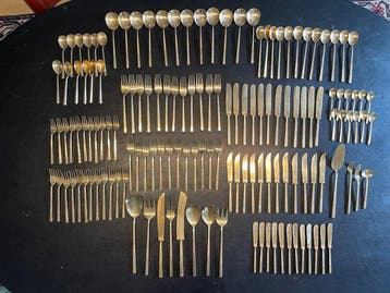 Ménagère pour 12 personnes (144) - Laiton - Thaïlande 144