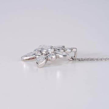 Hanger - 14 karaat Witgoud - 2.22ct. tw. Diamant (Lab-grown)