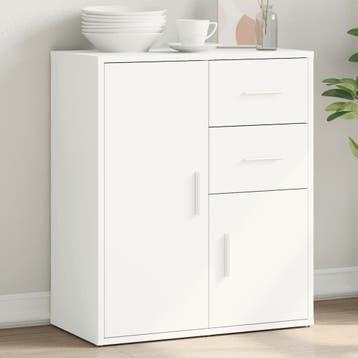 vidaXL Dressoir 60x31x70 cm bewerkt hout wit, Verzenden, Nieuw