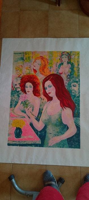Aligi Sassu (1912-2000) - Caffè greco