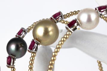 Armband - 18 karaat Geel goud, Witgoud - 2.77ct. tw. Robijn, Nieuw