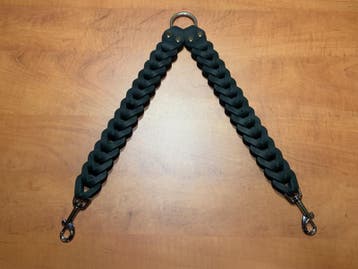Leren duo honden riem Black, Ophalen of Verzenden, Nieuw