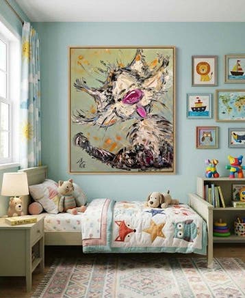 Laurent Pate - Blanchette ( chat chien abstrait )