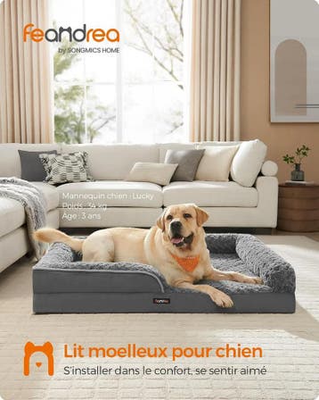 Feandrea Orthopedisch hondenbed voor grote honden, waterd..., Dieren en Toebehoren, Ophalen of Verzenden, Nieuw