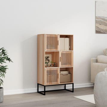 vidaXL Hoge kast 70x35x125 cm bewerkt hout, Verzenden, Nieuw